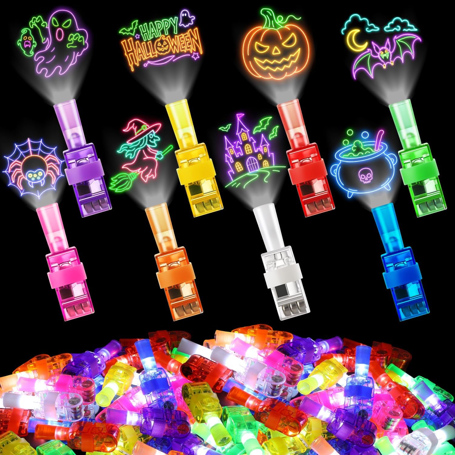 4/40PCS Halloween LED Finger L - Glow In The Dark Party Glasses 评论和价格