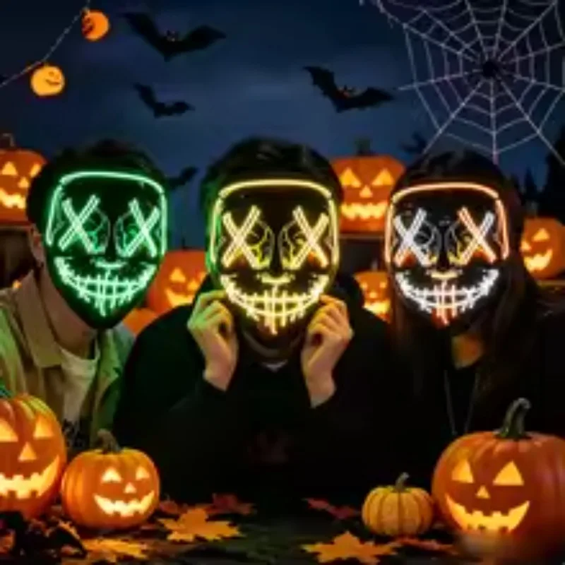 2026 Wireless Neon LED Purge M - Led Purge Mask Halloween 评论和价格