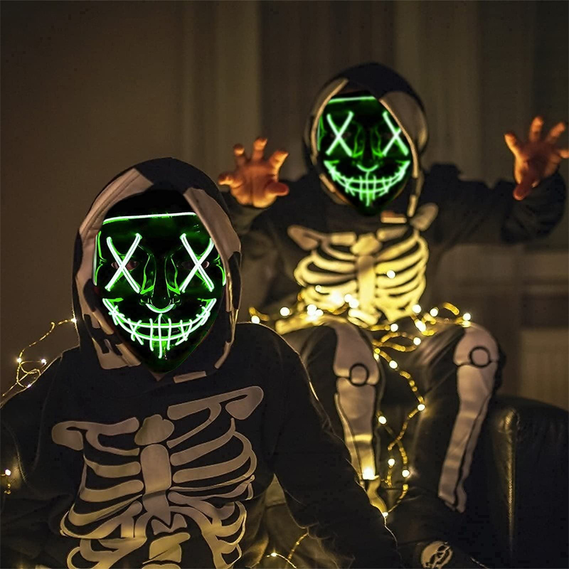 Scary Halloween Cosplay Light  - Led Purge Mask Halloween 评论和价格