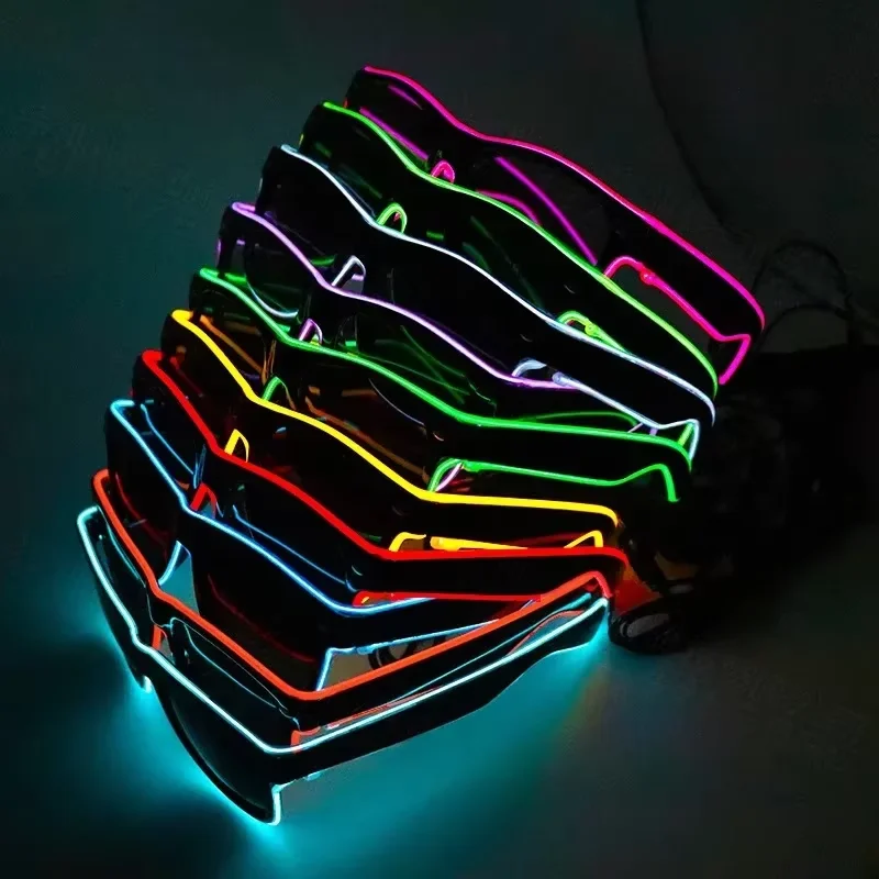 Neon LED Glowing Sunglasses Co - Glow In The Dark Party Glasses 评论和价格