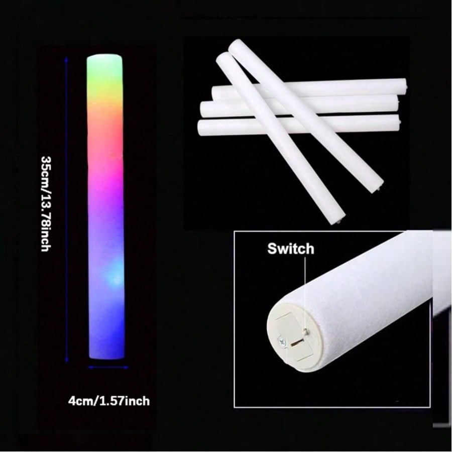 105 PCS Foam Glow Sticks Bulk  - Flashing Led Foam Sticks Party 评论和价格