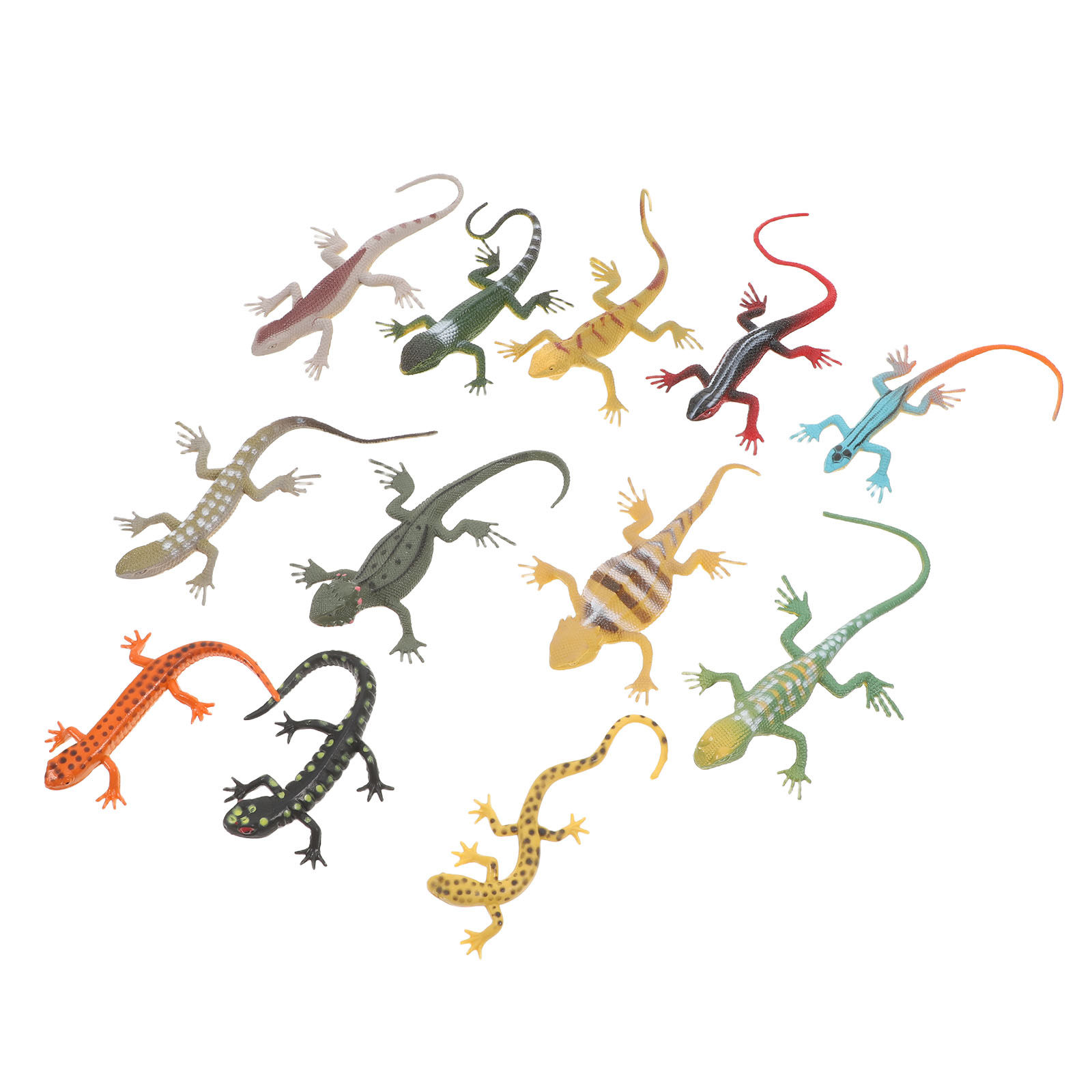 12Pcs Realistic Gecko Simulati - Prank Toys 评论和价格