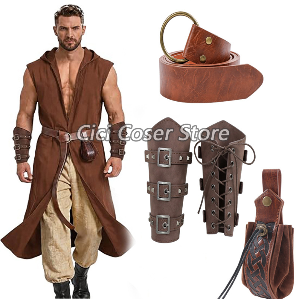 Medieval PU Leather Belt Brace - Costumes 评论和价格