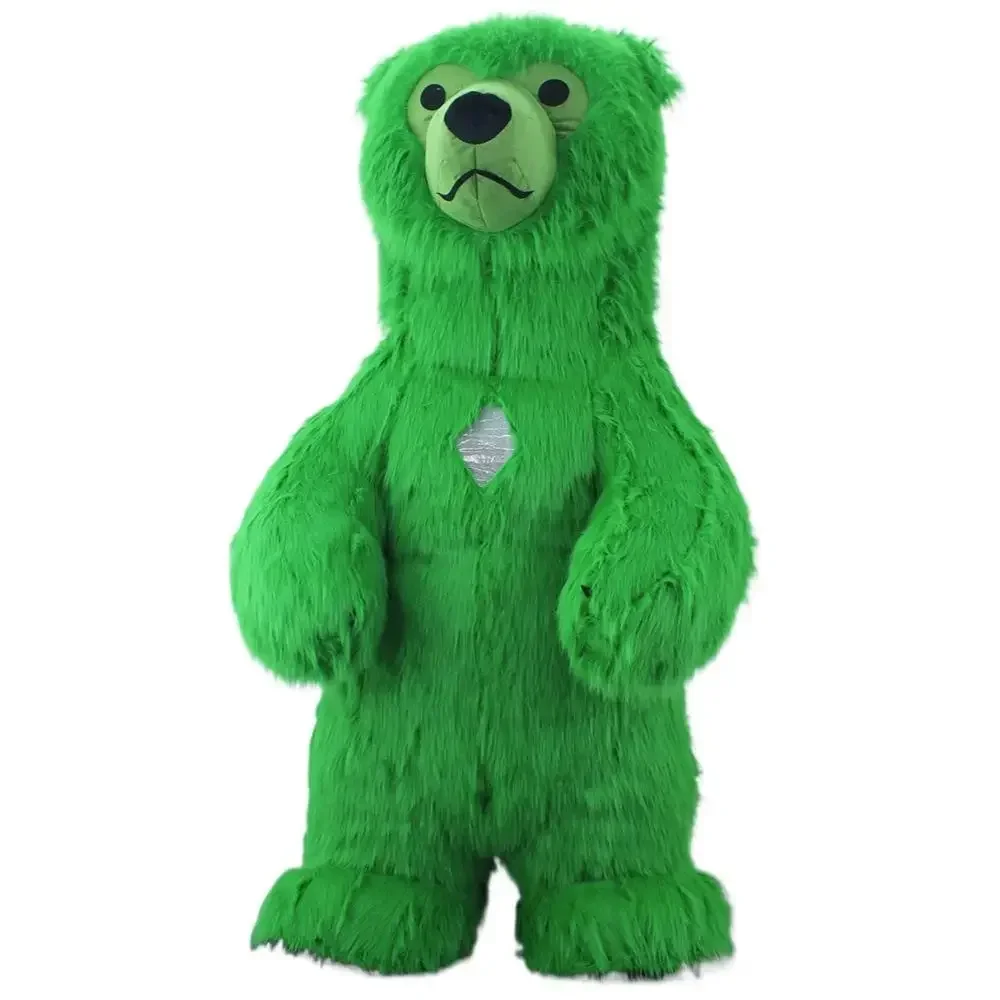 Furry Green Bear Inflatable Ma - Costumes 评论和价格
