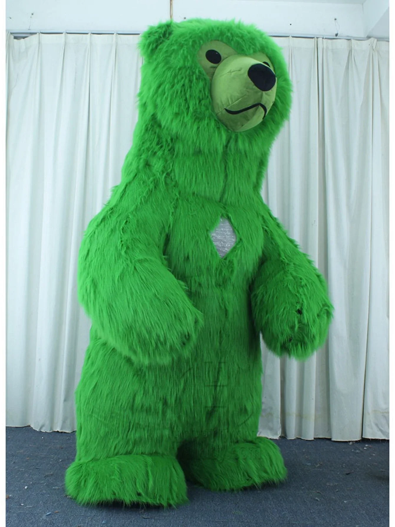 Furry Green Bear Inflatable Ma - Costumes 评论和价格