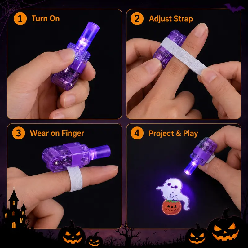 36pcs Halloween Finger Project - Glow In The Dark Party Glasses 评论和价格