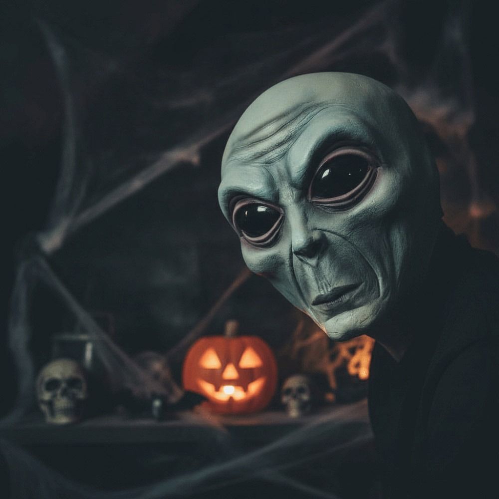 Latex Material Alien Mask Full - Latex Alien Mask Realistic 评论和价格
