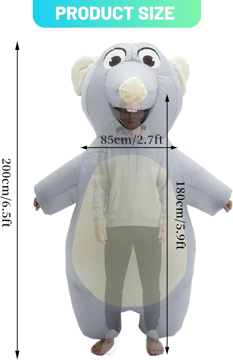 Inflatable Mouse Costume for A - Costumes 评论和价格