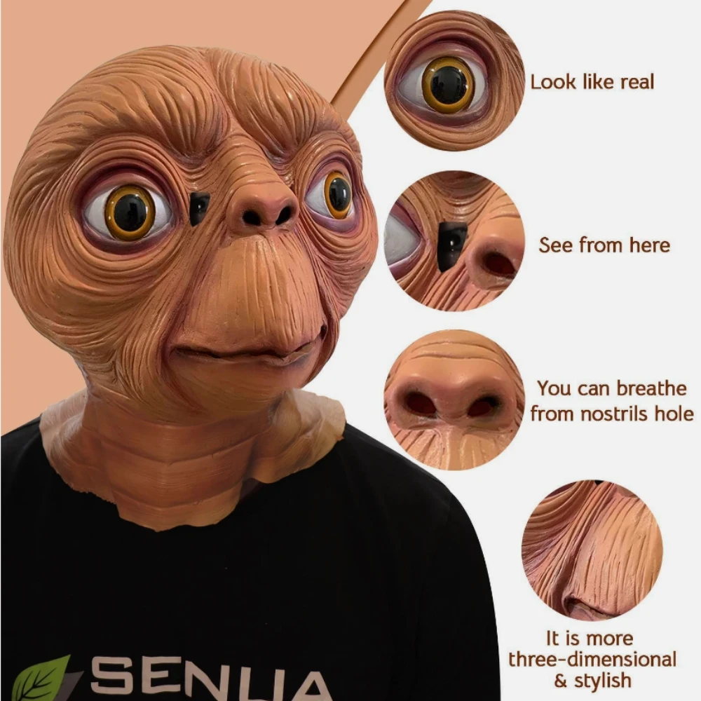 The Extra-Terrestrial Cosplay  - Latex Alien Mask Realistic 评论和价格