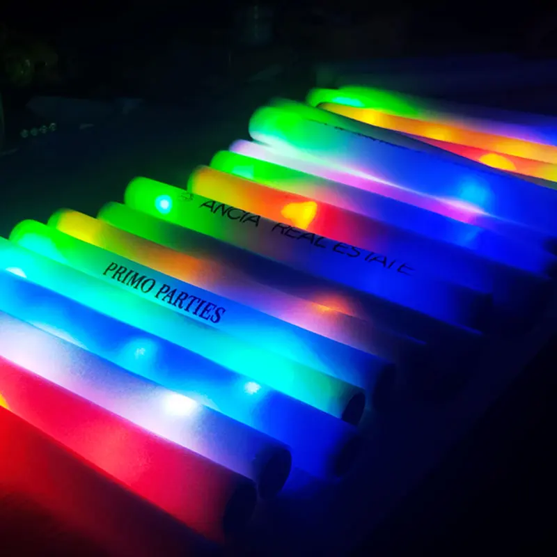 Customized LED Glow Sticks Lig - Flashing Led Foam Sticks Party 评论和价格