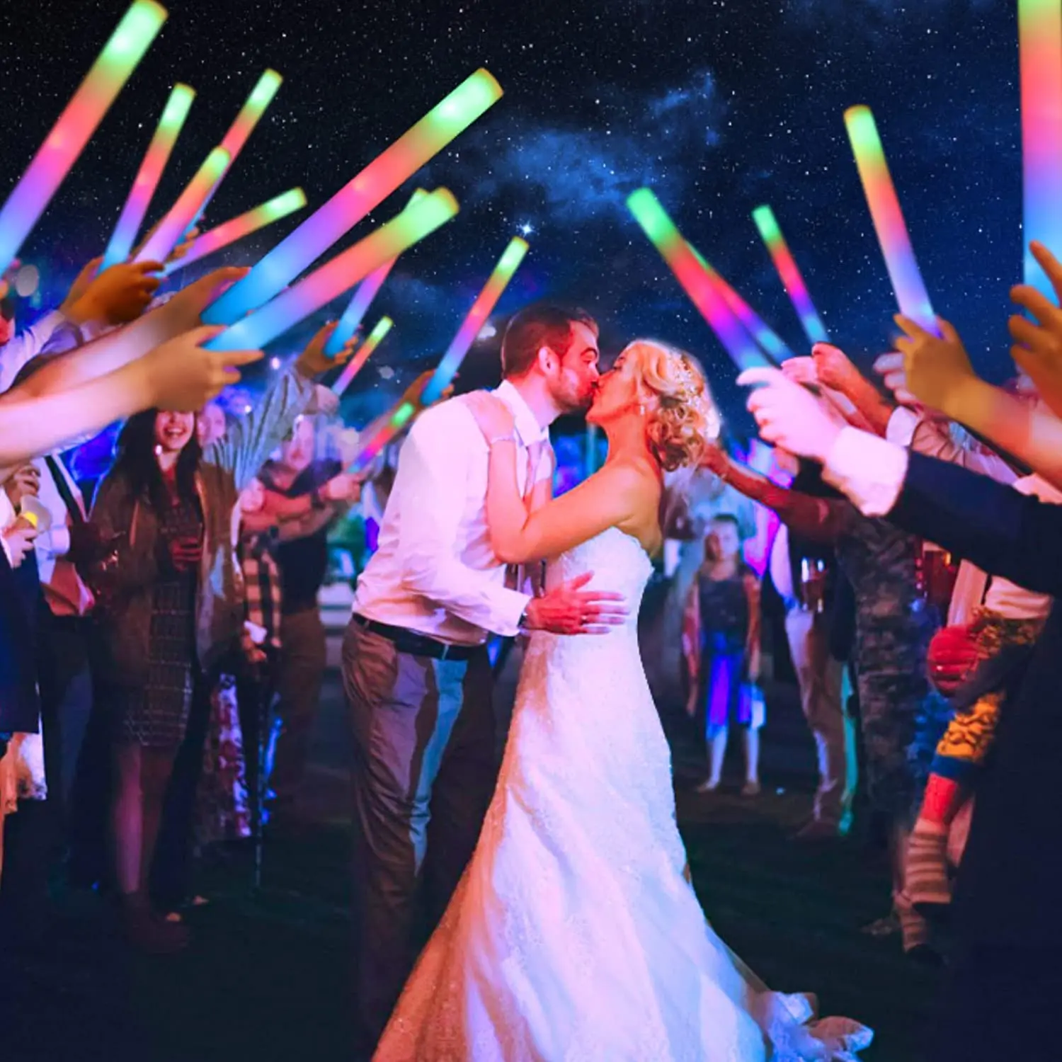 Customized LED Glow Sticks Lig - Flashing Led Foam Sticks Party 评论和价格