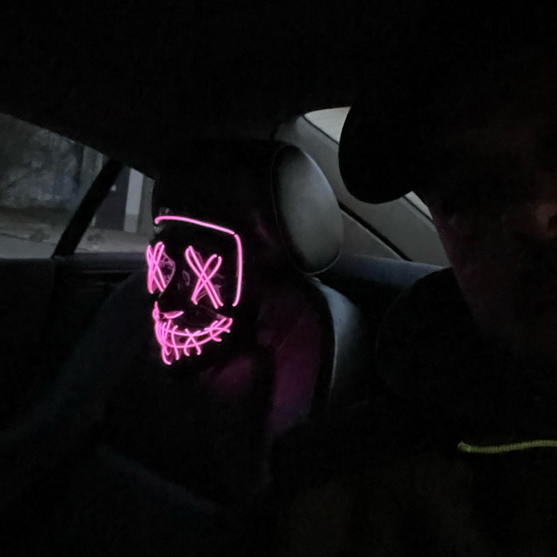 Wireless LED Mask Halloween Pa - Led Purge Mask Halloween 评论和价格