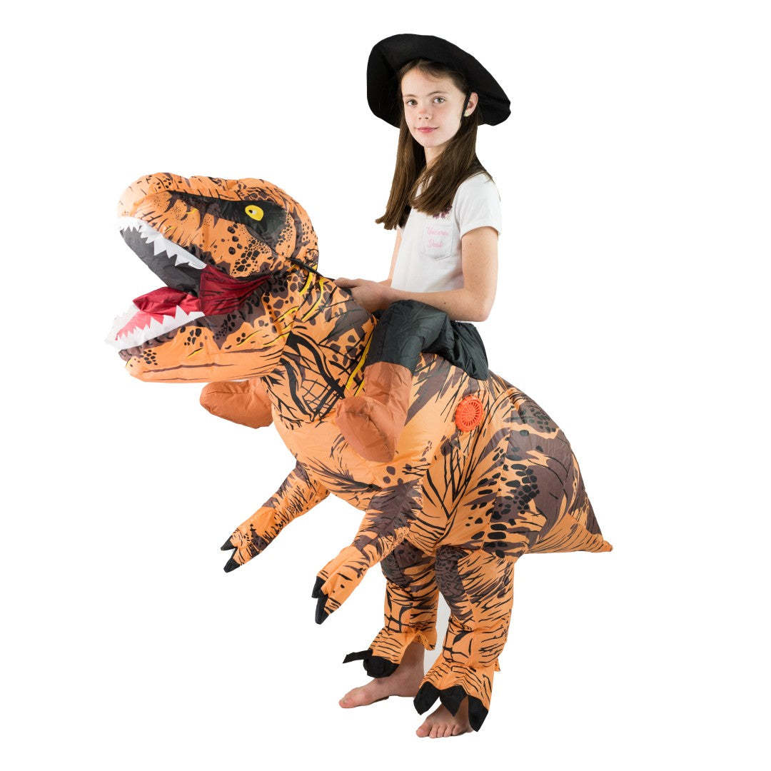 Adult Funny Riding Brown Dinos - Inflatable Dinosaur Costume Adult 评论和价格