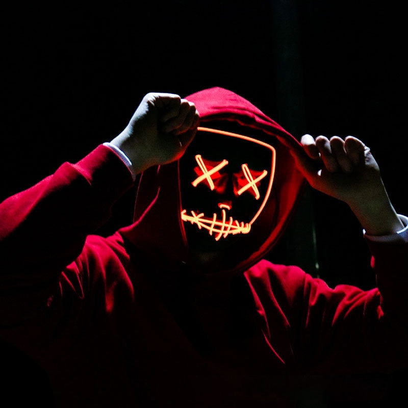 Halloween Neon Led Purge Mask  - Led Purge Mask Halloween 评论和价格